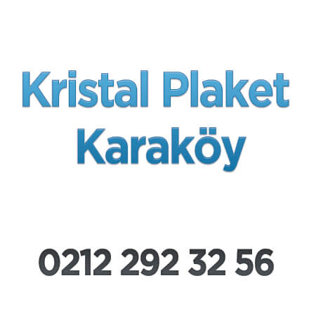 Kristal Plaket Karaköy